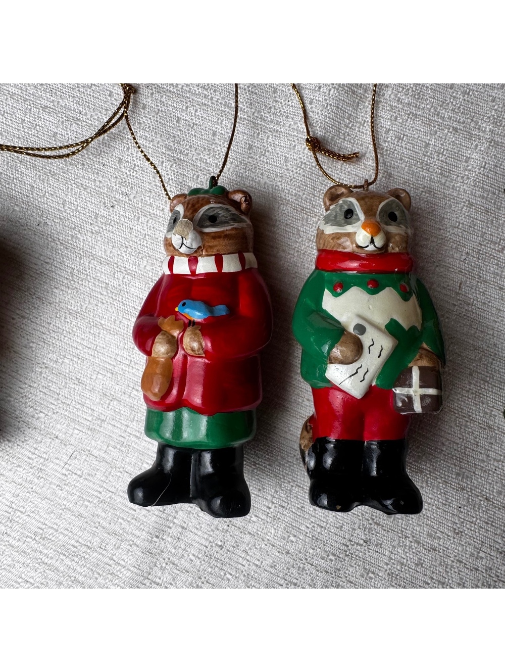 Vintage Christmas Ornament Lot of 4 Figural Holiday Decorations Taiwan Korea - Picture 2 of 9
